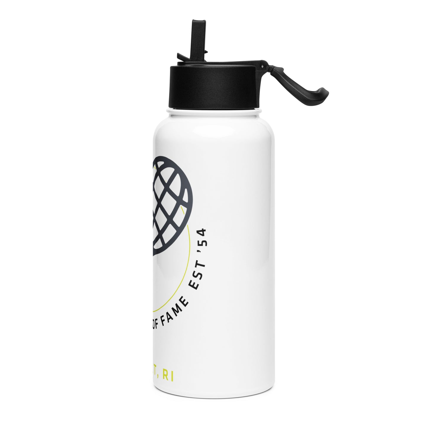 Tennis Racquet stainless steel water bottle with a straw lid