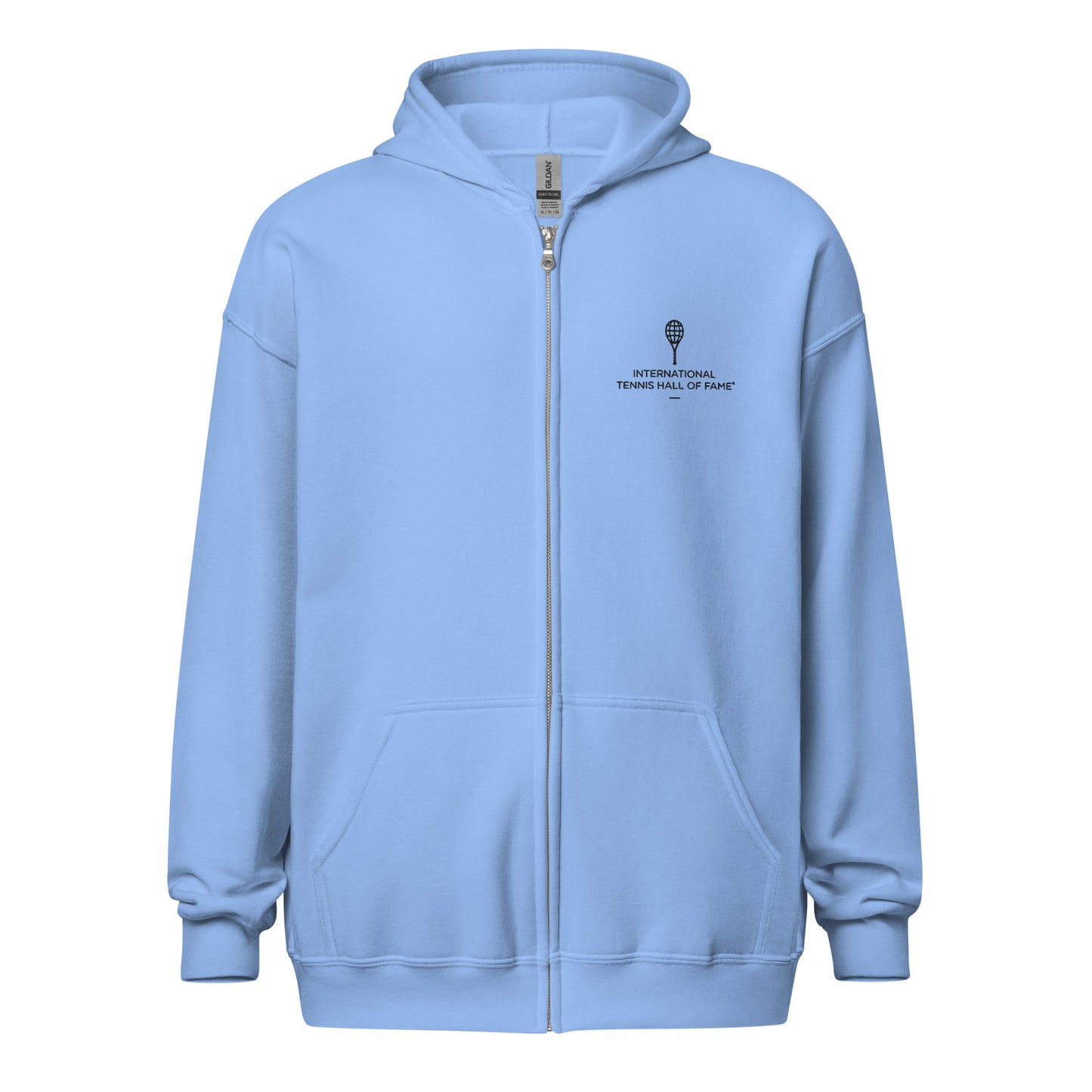 Sudadera unisex con capucha y cremallera de mezcla pesada