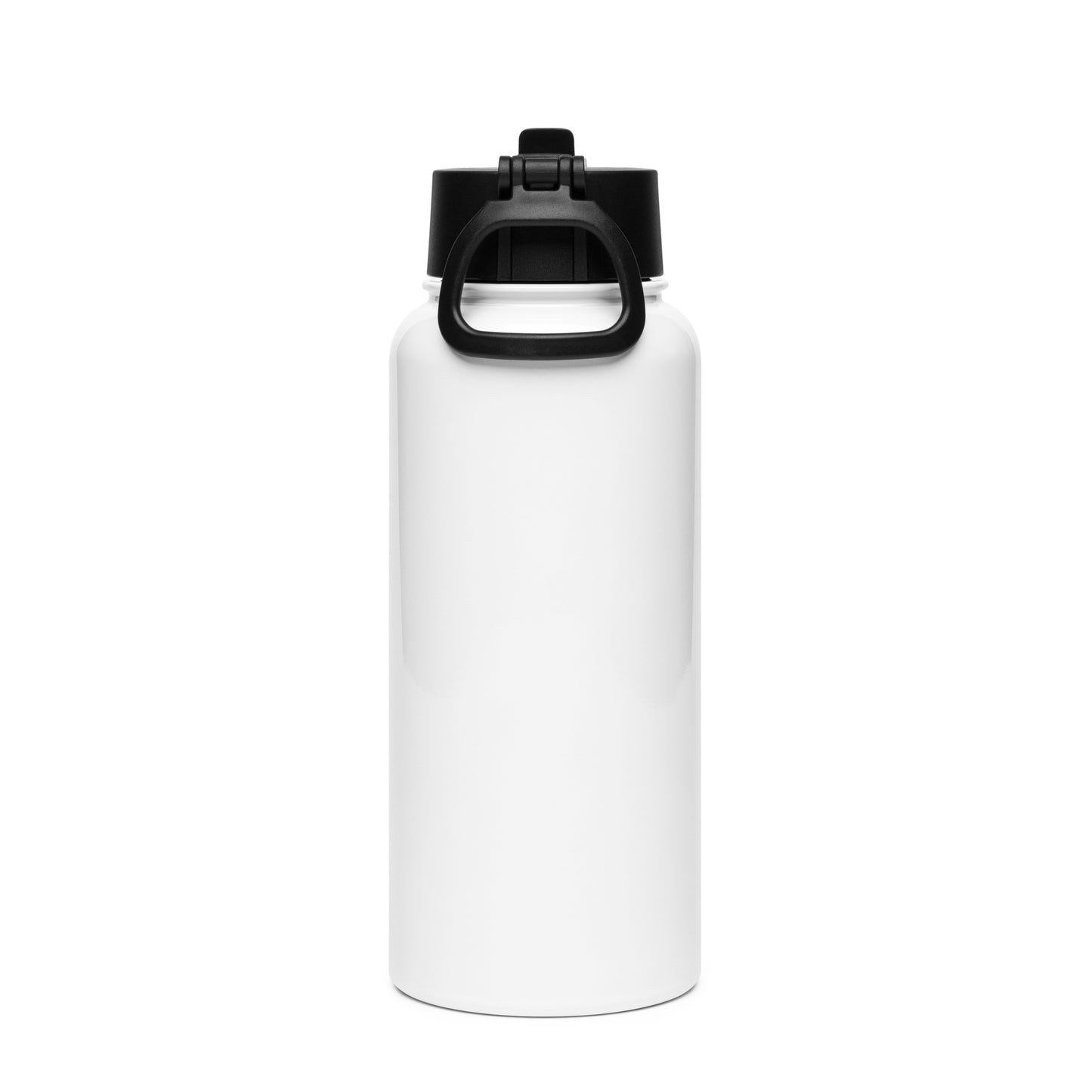 Tennis Racquet stainless steel water bottle with a straw lid