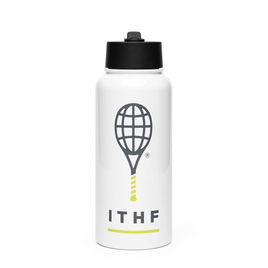 ITHF stainless steel water bottle with a straw lid